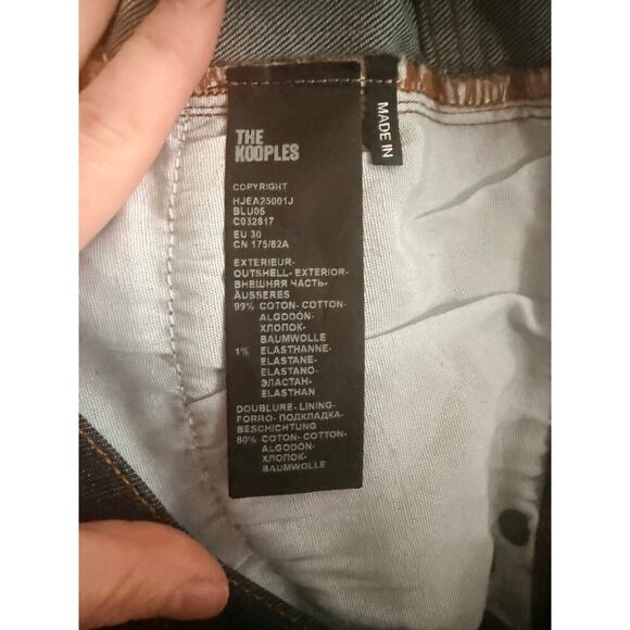 The Kooples Men’s Slim Fit Jeans • Size 30 • Dark Wash • NWT • $195 MSRP - Picture 5 of 6